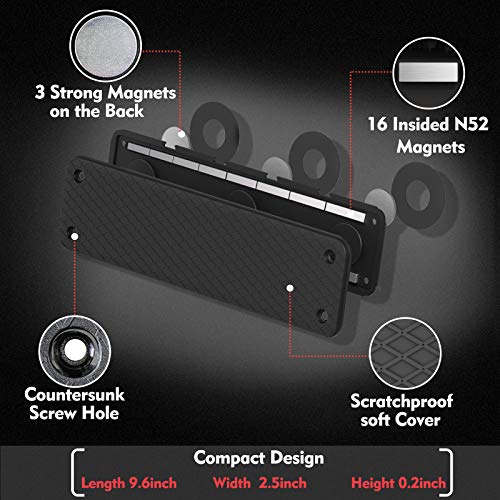 Magnetic Ammunition Holder, Gun Magnet Double Sided,Gun Magazine Storage/Organizer in Shelf, Cabinet, Locker, Vault, Desk,Door, Ammo Gun Safe Accessories Mount for Pistol, Handgun Mags&Clips - size: 1 Pack Magnetic Ammunition Holder