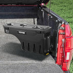 VEVOR Truck Bed Storage Box, Lockable Lid, Waterproof ABS Wheel Well Tool Box 6.6 Gal/20 L with Password Padlock, Compatible with Dodge Ram 1500 2019-2021, Passenger Side, Black - size: Passenger Side, style: Dodge Ram