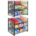 JKsmart 3-Tier Stackable Can Rack Organizer for Pantry, Adjustable Can Storage Holder for Various Ounces of Canned food Soda Drinks, Can Dispenser for Kitchen Cupboard Cabinet, 2 Pack - size: 3 Tier - 2Pack