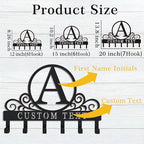 Personalized Initial Key Holder for Wall, Decorative Metal Key Holder Wall Mount, Key Hooks Coat Rack Monogram Decor, Perfect for Bathroom, Living Room, Kitchen, Anniversary Housewarming Gift - style: Custom
