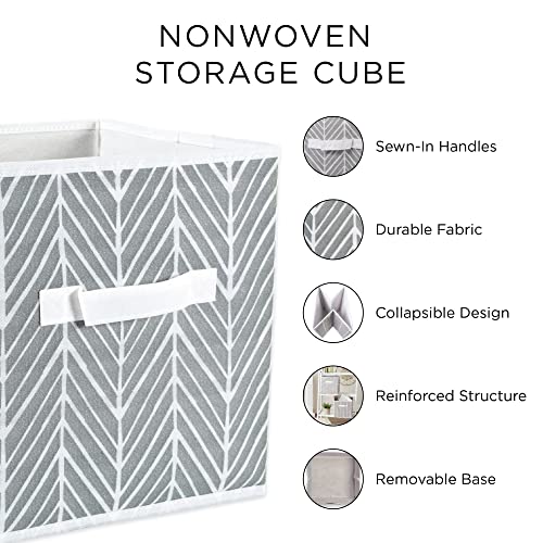 DII Non Woven Polyester Storage Bin, Polka Dot, French Blue & White, Small Set of 4 - color: French Blue & White, size: Small Set of 4, 11x11x11" Cube
