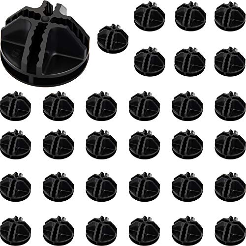 32 Pieces Cube Connectors Plastic Storage Wire Cube Organizer ABS Connectors for Modular Closet Storage Organizer and Wire Shelf (Black) - color: Black