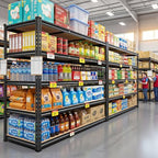 REIBII 48" W Garage Shelving 3080LBS Storage Shelves 5 Tier Industrial Shelving Adjustable Metal Storage Shelves for Garage, Basement, Warehouse, Commercial, Easy Assemble, 48" W x 72" H x 24" D - size: 48" W x 72" H x 24" D