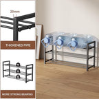 3-Tier Expandable Shoe Rack, Adjustable Shoe Shelf Storage Organizer Heavy Duty Metal Free Standing Shoe Rack for Entryway Closet Doorway (Black) - size: 3 Tier