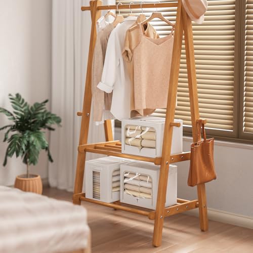 FHSQX 3 Pack Clothes Storage Bins - Foldable Metal Frame Storage Box - Stackable Linen Fabric Container Organizer Set with Carrying Handles and Clear Window (Cream White, 19.7x15.7x13inch(66L)) - color: Cream White, size: 19.7x15.7x13inch(66L)