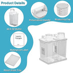 61OZ Laundry Detergent Dispenser Container, 2 Pack Liquid Laundry Dispenser, Plastic Detergent Dispensers for Laundry Powder/Fabric Softener with Tray 6 Labels, Clear - color: 2Pack 61OZ With Tray