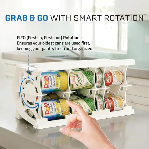 Shelf Reliance Cansolidator Cupboard - 1-Pack Can Organizer for Pantry, Stackable Soda Can Storage for Kitchen, Holds 20 Cans of Food or Soda - size: 1 Pack, style: 20 Soup Can