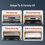 IIIOIIIA Bamboo Over the Stove Spice Shelf for Kitchen, 31.5" Spice Rack Organizer Shelf with 6 hooks, 11.4" Height Extra Storage Countertop, Easy to Assemble - color: Bamboo