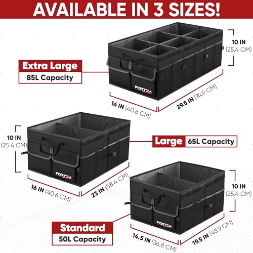 FORTEM Trunk Organizer For SUV Car Trunk Organizer, Foldable Storage, Car Accessories for Women Men, Collapsible Bag, Perfect Christmas Gifts, 600D Oxford, Non Slip Bottom, Straps, Soft Cover (85L) - color: Desert Camo, size: XL (85L)