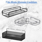 Shower Caddy Adhesive Replacement, Strong Shower Shelf Adhesive,2 Pack WaterProof Showers Adhesives Strip, Ad-hesive Hook for Showers, No Drilling for Bathroom Storage Shelve and Kitchen Rack - color: 2pcs Transparent