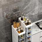 LDQ Slim Storage Cabinet with Drawers - Durable Waterproof PP Organizer for Bathroom/Kitchen/Health - Small Spaces, Snacks, Display & Retail-3Layers - size: 3layers