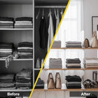 HIGH & SKY 8 Pack Acrylic Shelf Dividers for Closet Organization – Clear Adjustable Closet Shelf Separators for Clothes, Handbags & Towels – Durable Acrylic Shelf Dividers for Neat Shelves & Storage