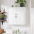 SoBuy Kitchen Wall Cabinet, Narrow Bathroom Wall Cabinet Over The Toilet Storage, Wall Mounted Medicine Cabinet with Adjustable Shelf, Floating Storage Cabinet for Laundry Room, White BZR200-T-W - color: White