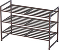 Simple Houseware 3-Tier Stackable Metal Panel Shoes Rack, Bronze - color: Bronze, style: Metal Panel