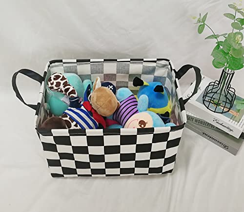 MAIZMZ Rectangular Storage Basket Collapsible Organizer Bin Waterproof Toy Box for Organizing Home/Dorm/Kitchen/Pet/Office/Closet/Shelf/Gift Baskets - color: Racing Flag