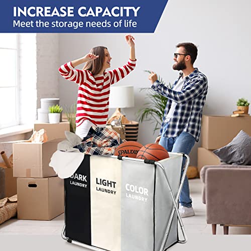 180L Large Laundry Basket, Freestanding Laundry Hamper, Collapsible Tall Clothes Hamper with Handles for Dirty Clothes in the Dorm & Family Closet Storage Container and Organizer (1-Pack) - color: 1-Pack