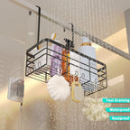 HapiRm Hanging Shower Caddy Organizer - No Drilling Shower Organizer with Hooks, Rustproof & Waterproof 304 Stainless Steel Bathroom Shelves - Black (1 Basket) - color: Black- 1 Basket