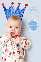 OneDream Baby Closet dividers Hanger separators - Set of 7 Baby Clothes dividers for Closet from Newborn to 24 Months, Acrylic Infant Clothes Divider (Blue) - color: Blue