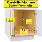 LYNK PROFESSIONAL® SELECT™ Pull Out Under Sink Kitchen Cabinet Organizer - 11.5 in. x 18 inch deep Drawer - Sliding Shelf Organizer and Undersink Storage Shelves - Lifetime Ltd. Warranty – Chrome - color: 11.5"W x 18"D Wood