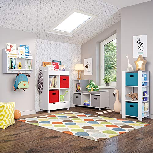 RiverRidge Folding Storage Bins with Handles Gray Cube Storage Organizer forCloset, Bedroom & Playroom - Closet Organizers and Storage Set of 2 - color: 2 Gray Bins
