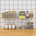 Joben Oligey 3 Set [Extra Large] Hanging Wall Wire Baskets, Farmhouse Food Storage Kitchen Pantry Laundry Closet Garage RV, White - size: White - Extra Large