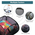 Collapsible Laundry Baskets, 90L Large Foldable Laundry Basket, Durable Mesh Pop Up Hampers for Laundry, Dirty Clothes Laundry Hamper for Bedroom, Bathroom, Dorm, Laundry Room, Travel, Camping Black - color: Black