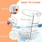 Rotating Makeup Organizer, DIY 8 Adjustable Layers Spinning Skincare Storage, Cosmetic Display Case with Brush Holder and Perfume Tray, Multi-Function Vanity Bathroom Countertop Organizer Clear - color: Clear