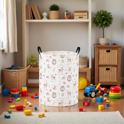 Baby Laundry Basket Baby Nursery Hamper Kids Laundry Basket Toy Storage Bin for Boys Room Decor Gift Baskets for Bedroom Bathroom(Fall Animal) - color: Fall Animal