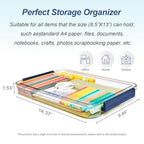 CATOOMUU Clear Portable Slim Project Case 9 X 13 Plastic Storage File Box For Letter A4 Paper Photo Documents Scrapbook, 3 Count - color: Small-Blue