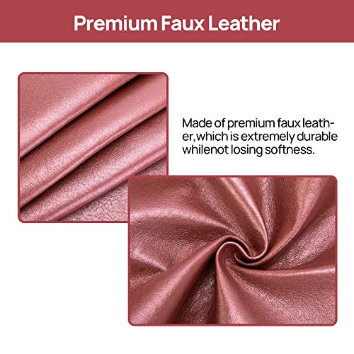 Teniux Remote Control Holder Faux Leather Armrest Organizer with 6 Pockets for recliner couch sofa, Armchair Caddy for Smart Phone, Book, Magazines, Ipad, Remotes (Rose Wine) - color: Rose Wine