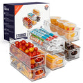 ClearSpace Plastic Pantry Organization and Food Storage Bin – Great Kitchen Organization and Kitchen Storage – Fridge Organizer Bins, Pantry Storage – 6 Pack - size: 6 Pack