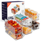 ClearSpace Plastic Pantry Organization and Food Storage Bin – Great Kitchen Organization and Kitchen Storage – Fridge Organizer Bins, Pantry Storage – 6 Pack - size: 6 Pack
