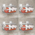 Metal Wire Hanging Basket, SUS304 Stainless Steel, 4-Pack Hanging Wall Organizer Basket, Wall Mounted Shelves, Organizing Baskets for Home Kitchen, Bathroom, Pantry Utility - size: 9.8Inch 4PCS