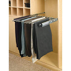 Rev-A-Shelf 24" Pull Out Wire Frame for 9 Pairs of Trouser Pant Rack for Space Saving Home Closet Storage Organization, Chrome, PSC-2414CR - size: 13 Pair