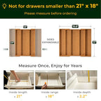 Carbonized Bamboo Kitchen Drawer Organizer, 5 Slots Expandable Silverware Organizer, Utensil Holder & Cutlery Tray, 2.2" Deep for Extra Capacity, Non-Slip Feet Included. - size: 5 Slots（Expandable）