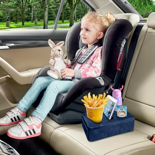 4 Hole Couch Cup Holder Tray, Cup Holder for Bed Suitable for Cup Holders on Sofas, beds, Camping, RVs, Cars, and Beaches.Navy Blue - color: Navy Blue, size: 12.2" x 9.4" x 3.1"
