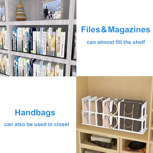 Adjustable Vertical File Sorter Sturdy Plastic Expandable Upright File Holder, Desktop Binder Organizer, School Office File Organizer Bookshelf Divider, Assemble Easily Endlessly, Black - color: Black, size: 12-Parts