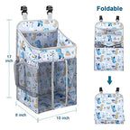 Accmor Hanging Baby Diaper Caddy Organizer, Diaper Stacker, Baby Crib Hanging Classified Storage Bag Organizer for Changing Table, Crib, Playard or Wall & Nursery Organization, White - style: Style A-White