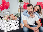 MAIZMZ Girls Empty Gift Basket Heart Print Storage Cube for Women, Closet Shelf Organizer Bins with Handles Nursery hamper Kids Toys Books Box Room Deco - color: Grey love