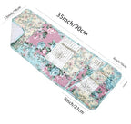 Brilliant Sunshine Lilac Rose Couch Sofa Armrest 5 Pockets Organizer, Slip Resistant Recliner Armchair Caddy, Washable Remote Controls Holder, Storage for Magazine, Tablet, Phone, 35×13", Egg Blue - color: Lilac Egg Blue