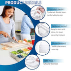 Pure Future Air-Tight Snackle Box Container –Divided Serving Tray with Lid & Handle–Clear Snack box for Fruits, Candy & Nuts–Portable for Travel & Daily Use (8 Inside Containers Dishwasher Safe)