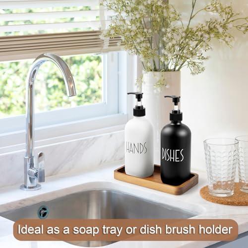 ALELION 8" Acacia Wood Bathroom Vanity Tray for Counter - Dresser Top Tray for Perfume Jewelry Candle Key Catchall - Small Kitchen Countertop Organizer for Soap Dispenser and Sponge Holder - color: Acacia, size: 4.2" x 0.8" x 8"
