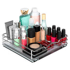 Pull-Out Cabinet Spice Rack Organizer - Slim Slide-Out Storage for Spices, Bottles & Jars, Premium Heavy-Duty Steel, Easy Install for Narrow Kitchen Cabinets - 10 ⅜ W x 10 ⅜ D x 2 ¾ H, Chrome - size: 10 Inch - Single