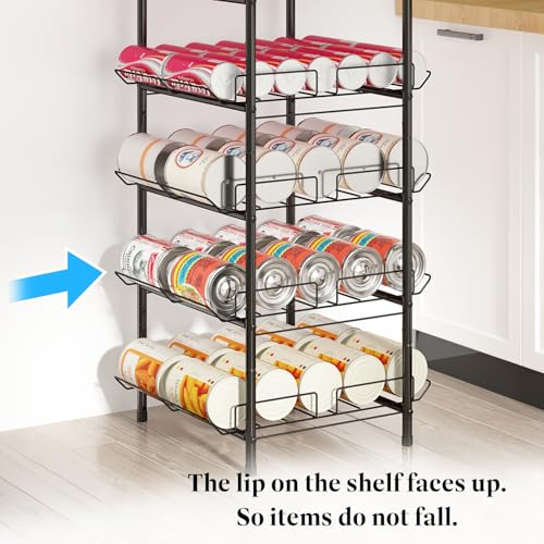 GILLAS 7 Tier Without Wooden Top Water Bottle Storage Rack, Free Standing Vertical Metal,Water Bottle Organizer, Large Capacity Bottled Rack Water Holder Stand for Cabinet Kitchen Party Pantry,Black - size: 7 Tier Without Wooden Top