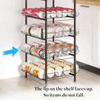 GILLAS 7 Tier Without Wooden Top Water Bottle Storage Rack, Free Standing Vertical Metal,Water Bottle Organizer, Large Capacity Bottled Rack Water Holder Stand for Cabinet Kitchen Party Pantry,Black - size: 7 Tier Without Wooden Top