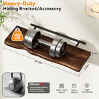 Solid Wood Live Edge Floating Shelves Set of 2 – 24" Rustic Wall Shelf with Hidden Bracket System, Wall Mounted Shelves for Bathroom, Kitchen, Living Room, Bedroom (Walnut) - color: Walnut, size: 24 inch - 2pcs