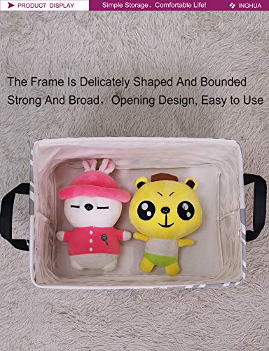 Rectangular Storage Basket Fabric Organizer Bin for Toys,Books,Clothes,Gifts,Pets-Perfect for Home,Office,Nursery,Dorm,Shelf(Rec Grey Arrow) - color: Rec Grey Arrow