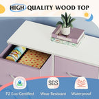 WLIVE 7 Drawer Dresser TV Stand, Entertainment Center, Media Console Table with Metal Frame and Wood Top for TV up to 45 inch, Chest of Drawers for Bedroom, Living Room, Purple - color: Purple