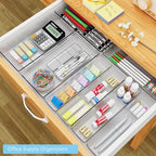 3 Pack Clear Plastic Drawer Organizer Tray Cutlery Utensil Makeups Drawer Silverware Organizers 12" X 6"&12＂X3＂(9Pack) - size: 9 Pack Mixed Sizes (12"x3", 12"x6") Clear Plastic
