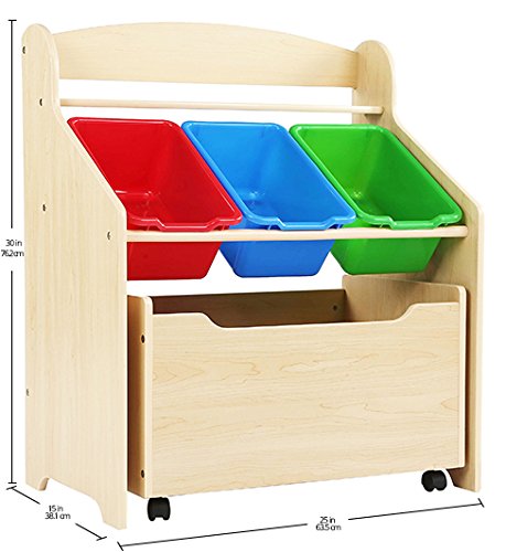 Humble Crew Kids' Store-All Unit, Natural Finish (TB816) - color: Natural Finish & Primary